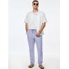imageJMIERR Mens Cotton Pants Casual Elastic Waist Drawstring Lightweight Summer Beach Trousers with PocketsSky Blue