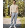 imageJMIERR Mens Crewneck Sweatshirt Casual Long Sleeve Texture Pullover Shirt for MenApricot
