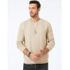 imageJMIERR Mens Crewneck Sweatshirt Casual Long Sleeve Texture Pullover Shirt for MenApricot