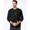 imageJMIERR Mens Crewneck Sweatshirt Casual Long Sleeve Texture Pullover Shirt for MenBlack