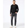 imageJMIERR Mens Crewneck Sweatshirt Casual Long Sleeve Texture Pullover Shirt for MenBlack