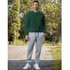 imageJMIERR Mens Crewneck Sweatshirt Casual Long Sleeve Texture Pullover Shirt for MenGreen