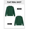 imageJMIERR Mens Crewneck Sweatshirt Casual Long Sleeve Texture Pullover Shirt for MenGreen
