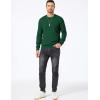 imageJMIERR Mens Crewneck Sweatshirt Casual Long Sleeve Texture Pullover Shirt for MenGreen