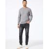 imageJMIERR Mens Crewneck Sweatshirt Casual Long Sleeve Texture Pullover Shirt for MenGrey