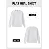 imageJMIERR Mens Crewneck Sweatshirt Casual Long Sleeve Texture Pullover Shirt for MenWhite