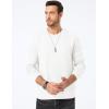 imageJMIERR Mens Crewneck Sweatshirt Casual Long Sleeve Texture Pullover Shirt for MenWhite