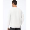 imageJMIERR Mens Crewneck Sweatshirt Casual Long Sleeve Texture Pullover Shirt for MenWhite