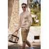imageJMIERR Mens Fleece Crewneck Sweatshirt Casual Long Sleeves Cotton Warm Basic Pullover Fashion ShirtsBeige