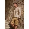 imageJMIERR Mens Fleece Crewneck Sweatshirt Casual Long Sleeves Cotton Warm Basic Pullover Fashion ShirtsBeige