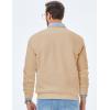imageJMIERR Mens Fleece Crewneck Sweatshirt Casual Long Sleeves Cotton Warm Basic Pullover Fashion ShirtsBeige