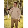 imageJMIERR Mens Fleece Crewneck Sweatshirt Casual Long Sleeves Cotton Warm Basic Pullover Fashion ShirtsBeige