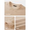 imageJMIERR Mens Fleece Crewneck Sweatshirt Casual Long Sleeves Cotton Warm Basic Pullover Fashion ShirtsBeige