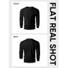imageJMIERR Mens Fleece Crewneck Sweatshirt Casual Long Sleeves Cotton Warm Basic Pullover Fashion ShirtsBlack