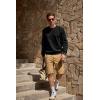 imageJMIERR Mens Fleece Crewneck Sweatshirt Casual Long Sleeves Cotton Warm Basic Pullover Fashion ShirtsBlack