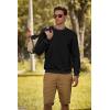 imageJMIERR Mens Fleece Crewneck Sweatshirt Casual Long Sleeves Cotton Warm Basic Pullover Fashion ShirtsBlack
