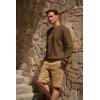 imageJMIERR Mens Fleece Crewneck Sweatshirt Casual Long Sleeves Cotton Warm Basic Pullover Fashion ShirtsBrown