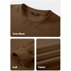 imageJMIERR Mens Fleece Crewneck Sweatshirt Casual Long Sleeves Cotton Warm Basic Pullover Fashion ShirtsBrown