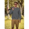imageJMIERR Mens Fleece Crewneck Sweatshirt Casual Long Sleeves Cotton Warm Basic Pullover Fashion ShirtsDark Grey