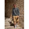 imageJMIERR Mens Fleece Crewneck Sweatshirt Casual Long Sleeves Cotton Warm Basic Pullover Fashion ShirtsDark Grey