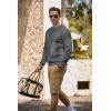 imageJMIERR Mens Fleece Crewneck Sweatshirt Casual Long Sleeves Cotton Warm Basic Pullover Fashion ShirtsDark Grey
