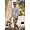 imageJMIERR Mens Fleece Crewneck Sweatshirt Casual Long Sleeves Cotton Warm Basic Pullover Fashion ShirtsLight Grey