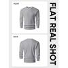 imageJMIERR Mens Fleece Crewneck Sweatshirt Casual Long Sleeves Cotton Warm Basic Pullover Fashion ShirtsLight Grey