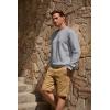 imageJMIERR Mens Fleece Crewneck Sweatshirt Casual Long Sleeves Cotton Warm Basic Pullover Fashion ShirtsLight Grey