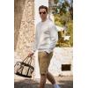 imageJMIERR Mens Fleece Crewneck Sweatshirt Casual Long Sleeves Cotton Warm Basic Pullover Fashion ShirtsWhite