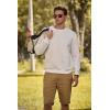 imageJMIERR Mens Fleece Crewneck Sweatshirt Casual Long Sleeves Cotton Warm Basic Pullover Fashion ShirtsWhite