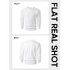 imageJMIERR Mens Fleece Crewneck Sweatshirt Casual Long Sleeves Cotton Warm Basic Pullover Fashion ShirtsWhite