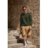 imageJMIERR Mens Fleece Crewneck Sweatshirt Casual Long Sleeves Cotton Warm Basic Pullover Fashion ShirtsYellowish Green