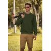 imageJMIERR Mens Fleece Crewneck Sweatshirt Casual Long Sleeves Cotton Warm Basic Pullover Fashion ShirtsYellowish Green