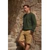imageJMIERR Mens Fleece Crewneck Sweatshirt Casual Long Sleeves Cotton Warm Basic Pullover Fashion ShirtsYellowish Green