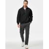 imageJMIERR Mens Quarter Zip Pullover Sweatshirts Casual Fleece Cotton Sweatshirt Winter Warm Mock Neck with Pockets0 Black
