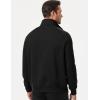 imageJMIERR Mens Quarter Zip Pullover Sweatshirts Casual Fleece Cotton Sweatshirt Winter Warm Mock Neck with Pockets0 Black