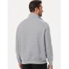 imageJMIERR Mens Quarter Zip Pullover Sweatshirts Casual Fleece Cotton Sweatshirt Winter Warm Mock Neck with Pockets1 Grey