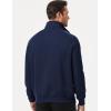 imageJMIERR Mens Quarter Zip Pullover Sweatshirts Casual Fleece Cotton Sweatshirt Winter Warm Mock Neck with PocketsA Blue