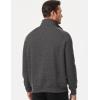 imageJMIERR Mens Quarter Zip Pullover Sweatshirts Casual Fleece Cotton Sweatshirt Winter Warm Mock Neck with PocketsA Dark Grey