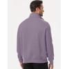 imageJMIERR Mens Quarter Zip Pullover Sweatshirts Casual Fleece Cotton Sweatshirt Winter Warm Mock Neck with PocketsA Purple