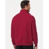 imageJMIERR Mens Quarter Zip Pullover Sweatshirts Casual Fleece Cotton Sweatshirt Winter Warm Mock Neck with PocketsA Red