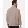 imageJMIERR Mens Quarter Zip Pullover Sweatshirts Casual Fleece Cotton Sweatshirt Winter Warm Mock Neck with PocketsB Dark Beige