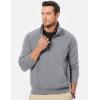 imageJMIERR Mens Quarter Zip Pullover Sweatshirts Casual Fleece Cotton Sweatshirt Winter Warm Mock Neck with PocketsB Grey 01