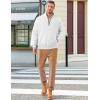 imageJMIERR Mens Quarter Zip Pullover Sweatshirts Casual Fleece Cotton Sweatshirt Winter Warm Mock Neck with PocketsB White