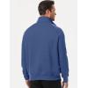 imageJMIERR Mens Quarter Zip Pullover Sweatshirts Casual Fleece Cotton Sweatshirt Winter Warm Mock Neck with PocketsC Blue 01