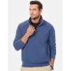 imageJMIERR Mens Quarter Zip Pullover Sweatshirts Casual Fleece Cotton Sweatshirt Winter Warm Mock Neck with PocketsC Blue 01