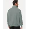imageJMIERR Mens Quarter Zip Pullover Sweatshirts Casual Fleece Cotton Sweatshirt Winter Warm Mock Neck with PocketsC Green 01