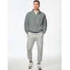 imageJMIERR Mens Quarter Zip Pullover Sweatshirts Casual Fleece Cotton Sweatshirt Winter Warm Mock Neck with PocketsC Green 01