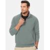 imageJMIERR Mens Quarter Zip Pullover Sweatshirts Casual Fleece Cotton Sweatshirt Winter Warm Mock Neck with PocketsC Green 01