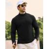 imageJMIERR Mens Quarter Zip Pullover Sweatshirts Stretch Polo Fleece Lined Long Sleeve Workout Golf Shirt0 Black